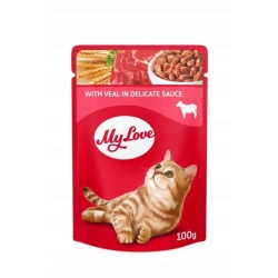 MY LOVE KOT karma mokra- cielęcina w delikatnym sosie 100g